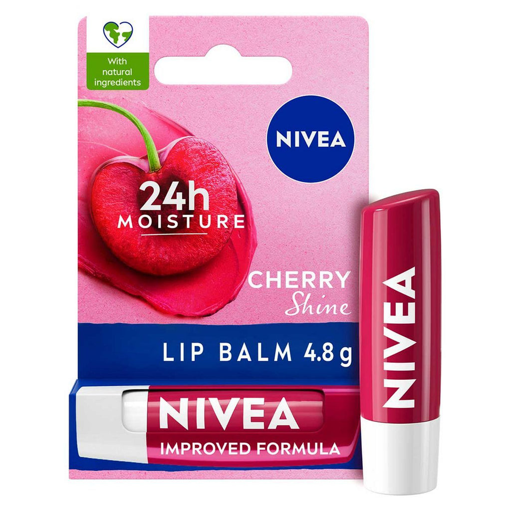 NIVEA Cherry Shine Lip Balm, 4.8g