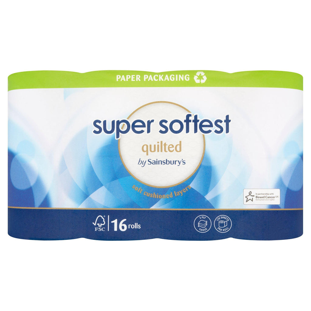 Sainsbury's Super Soft Toilet Tissue Quilted x16 Rolls