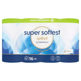 Sainsbury's Super Soft Toilet Tissue Quilted x16 Rolls toilet roll Sainsburys   