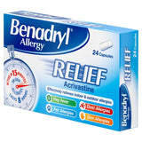 Benadryl Allergy Relief Capsules   24 per pack