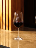 Mikasa Set of 4 Clear Treviso Crystal Red Wine Ribbed Glass