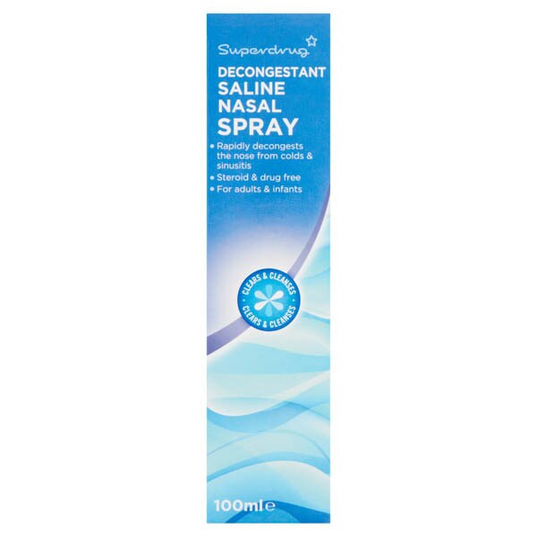 Superdrug Decongestent Saline Nasal Spray 100ml