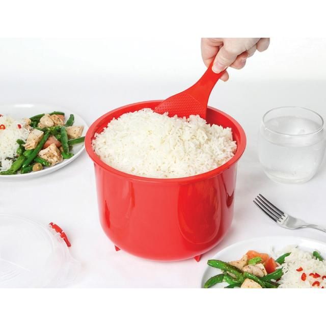 Sistema Plastic Microwave Rice Steamer Red 2.6L GOODS M&S   