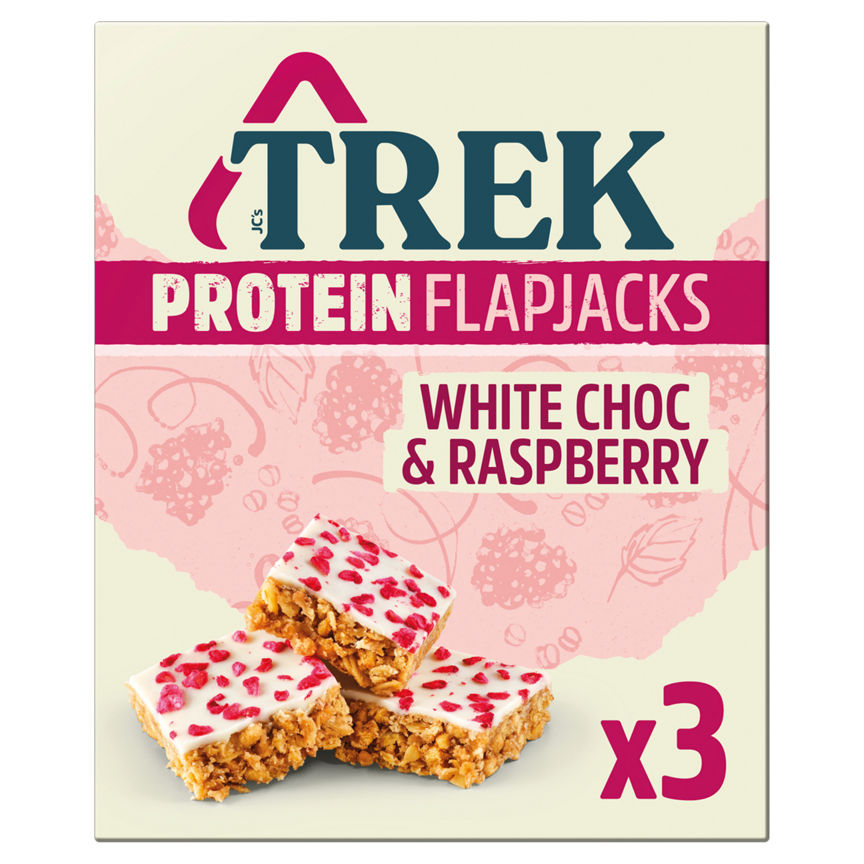 Trek White Choc & Raspberry Protein Flapjack