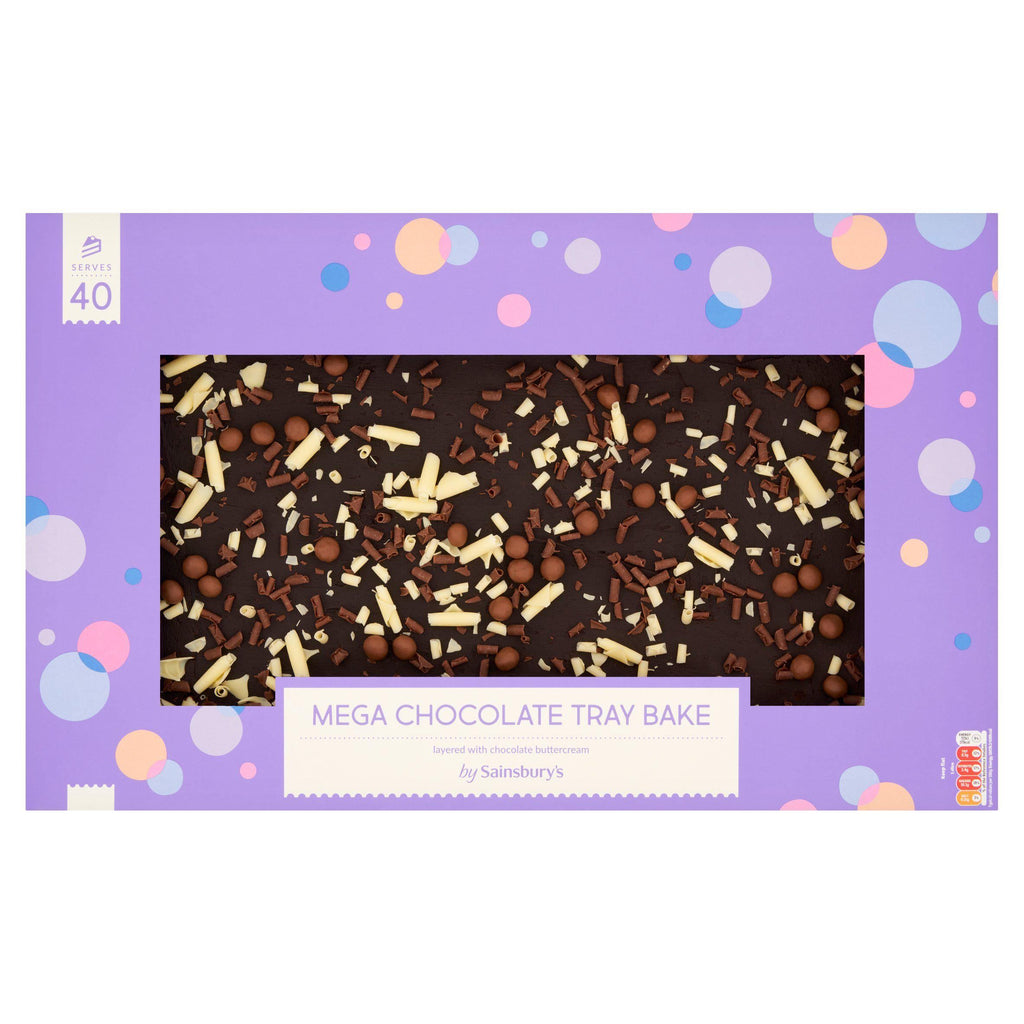 Sainsbury's Birthday Celebration Mega Chocolate Tray Bake Cake 1.69kg (Serves 40)