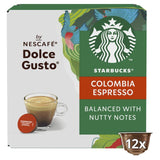 STARBUCKS Medium Colombia Coffee Pods by NESCAFE Dolce Gusto   12 per pack