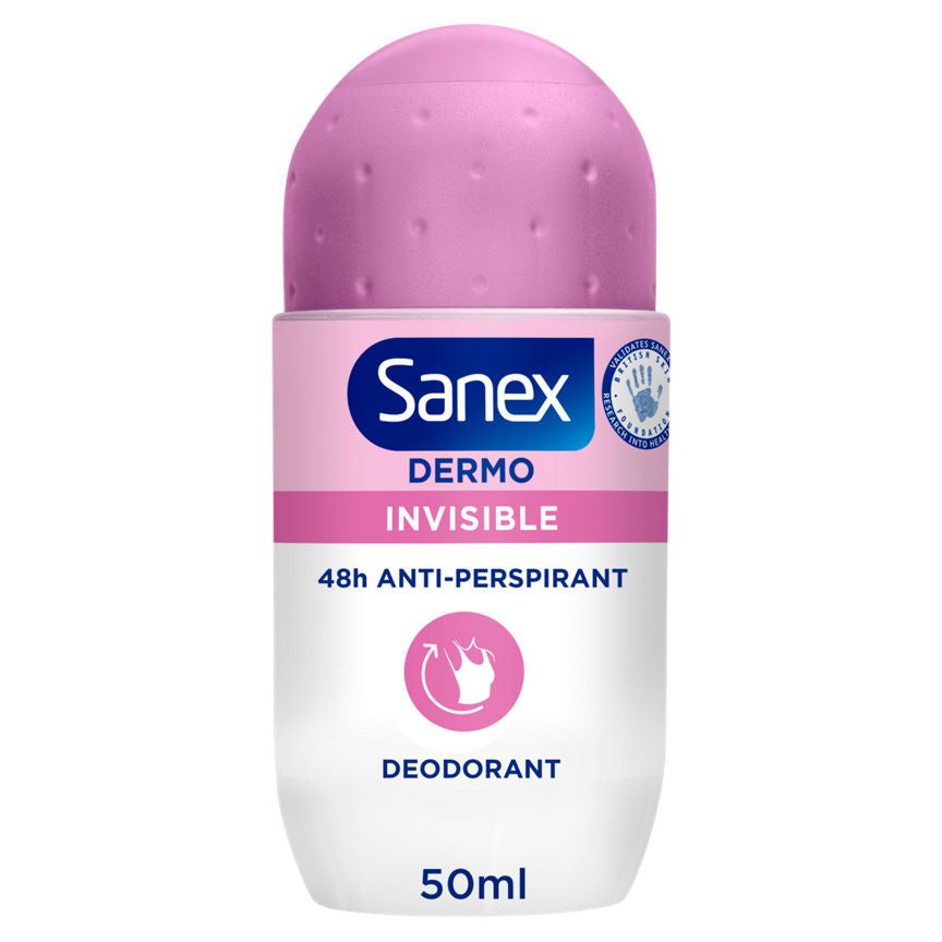 Sanex Dermo Invisible Roll-On Antiperspirant 50ml GOODS ASDA   