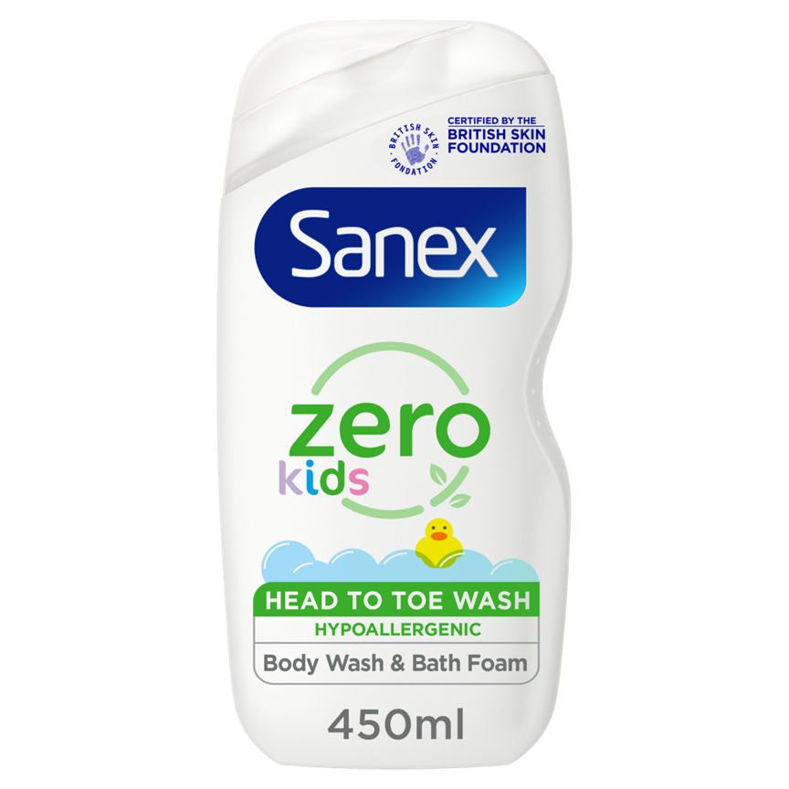 Sanex Zero % Kids Head to Toe Wash GOODS ASDA   