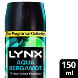 Lynx Fine Fragrance Collection Premium Deodorant Bodyspray Aqua Bergamot 150 ml GOODS ASDA   