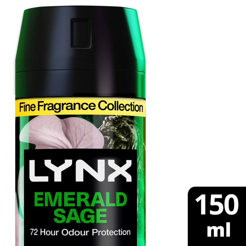 Lynx Fine Fragrance Collection Premium Deodorant Bodyspray Emerald Sage 150 ml GOODS ASDA   