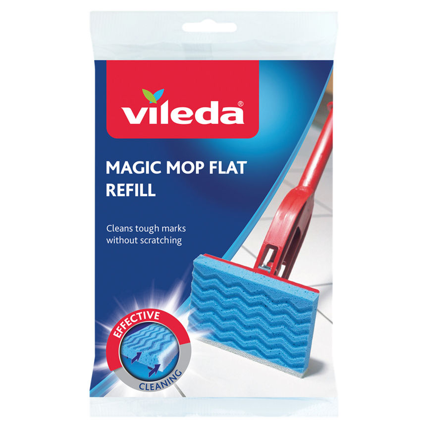 Vileda Magic Mop Flat Refill Accessories & Cleaning ASDA   