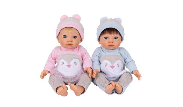 Tiny Treasures Penguin Twin Baby Dolls Set - 44cm Baby Dolls GOODS Argos