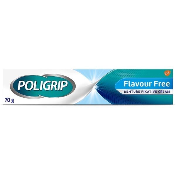 Poligrip Denture Fixative Cream Flavour Free 70g GOODS Superdrug   