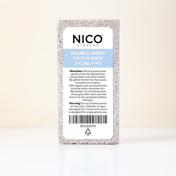 Nico Stevens Essentials Double Sided Pumice Stone + PU, Blue