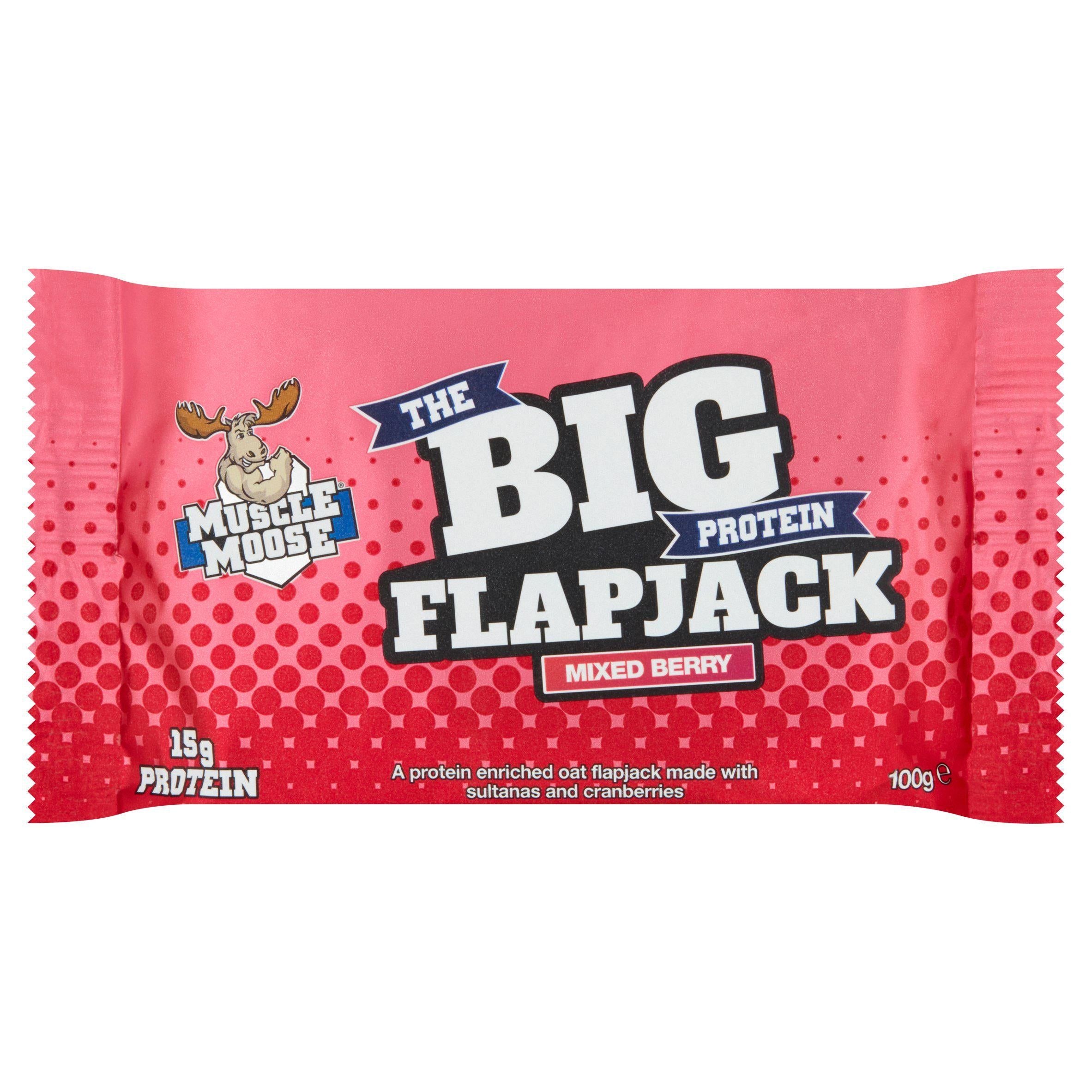 Muscle Moose Big Protein Flapjack Mixed Berry 100g GOODS Sainsburys   