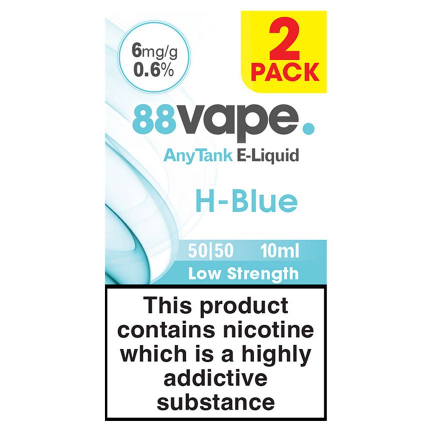 88Vape AnyTank E-Liquid H-Blue 50/50 2 x 10ml