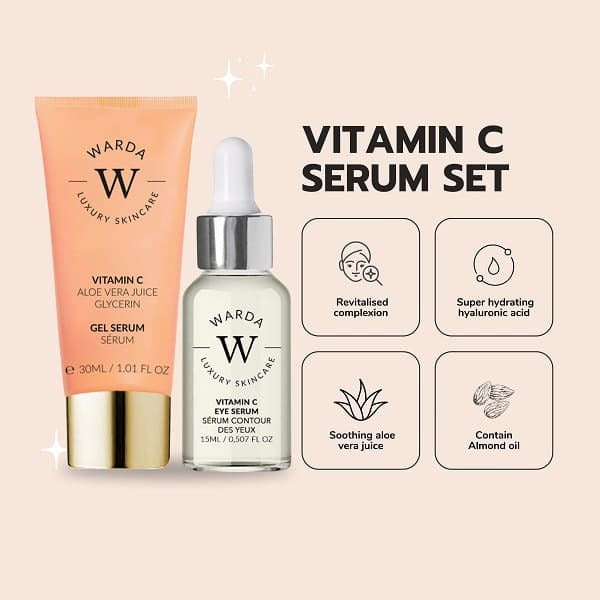 Warda Glow Boost Vitamin C Eye & Gel Serum Duo