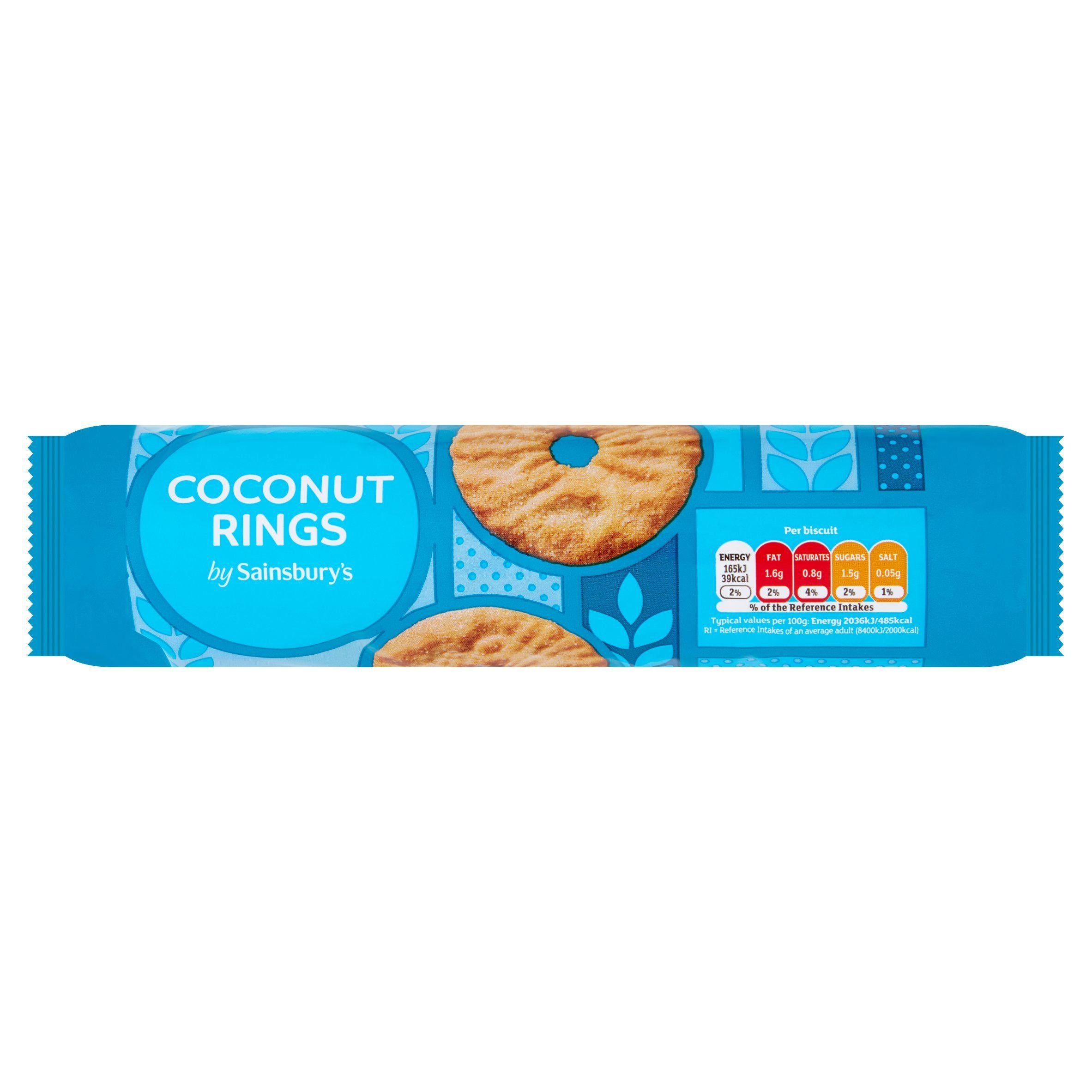 Sainsbury's Coconut Rings 200g Biscuit barrel Sainsburys   