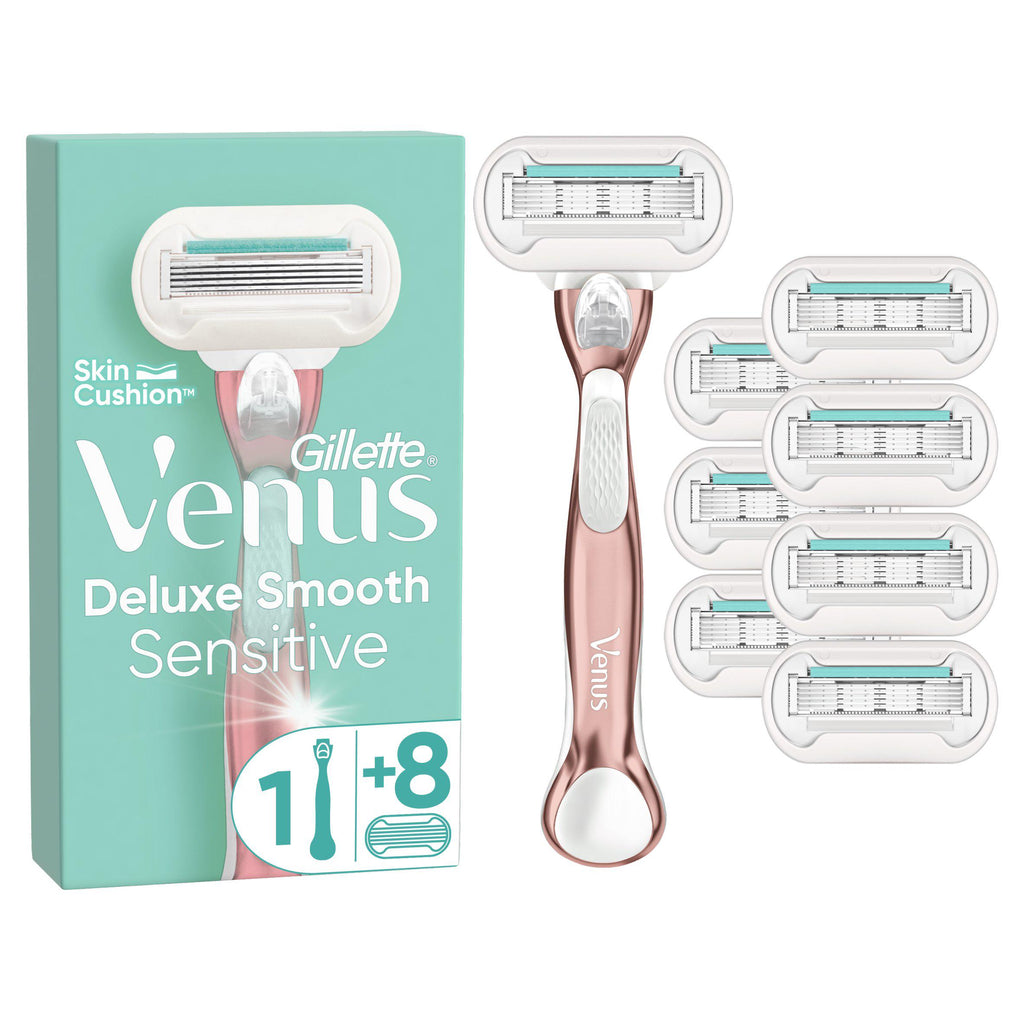 Venus Deluxe Smooth Sensitive Rose Gold Value Pack Razor Blades x8