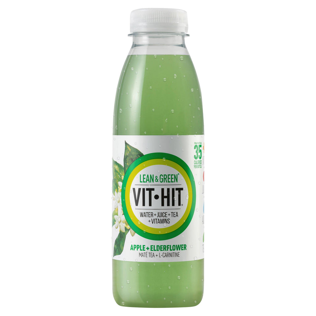 Vit Hit Lean & Green Apple + Elderflower + Mate Tea + L-Carnitine 500ml