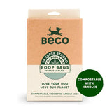 Beco Compostable Dog Poop Bags with Handles Unscented   96 per pack