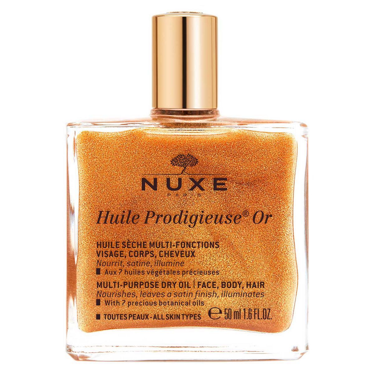 NUXE Huile Prodigieuse® Or Shimmering Multi-Purpose Dry Oil for Face, Body and Hair 50ml GOODS Boots   