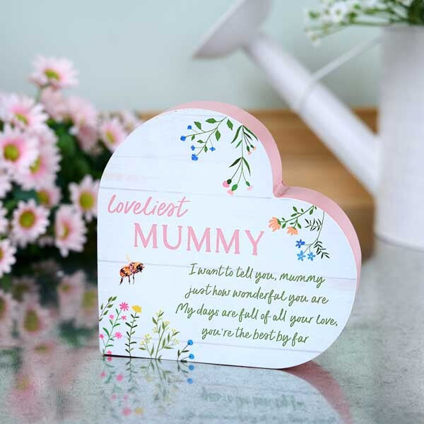 The Cottage Garden Floral Heart Mantel Plaque 'Mummy' GOODS Superdrug   