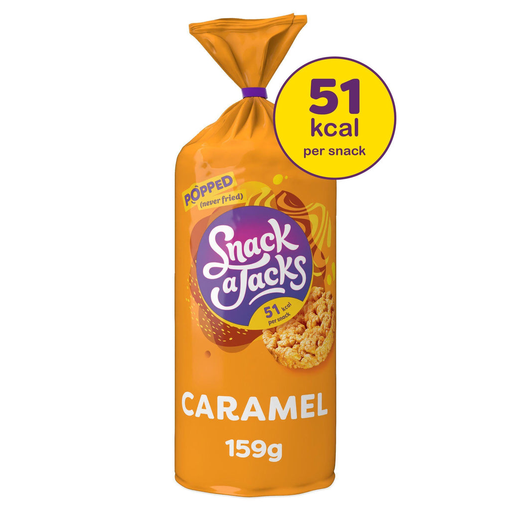 Snack A Jacks Caramel Sharing Rice Cakes Crisps 159g