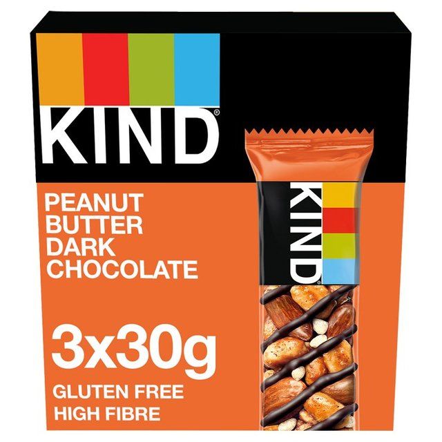 KIND Peanut Butter Dark Chocolate Snack Bars Multipack   3 x 30g