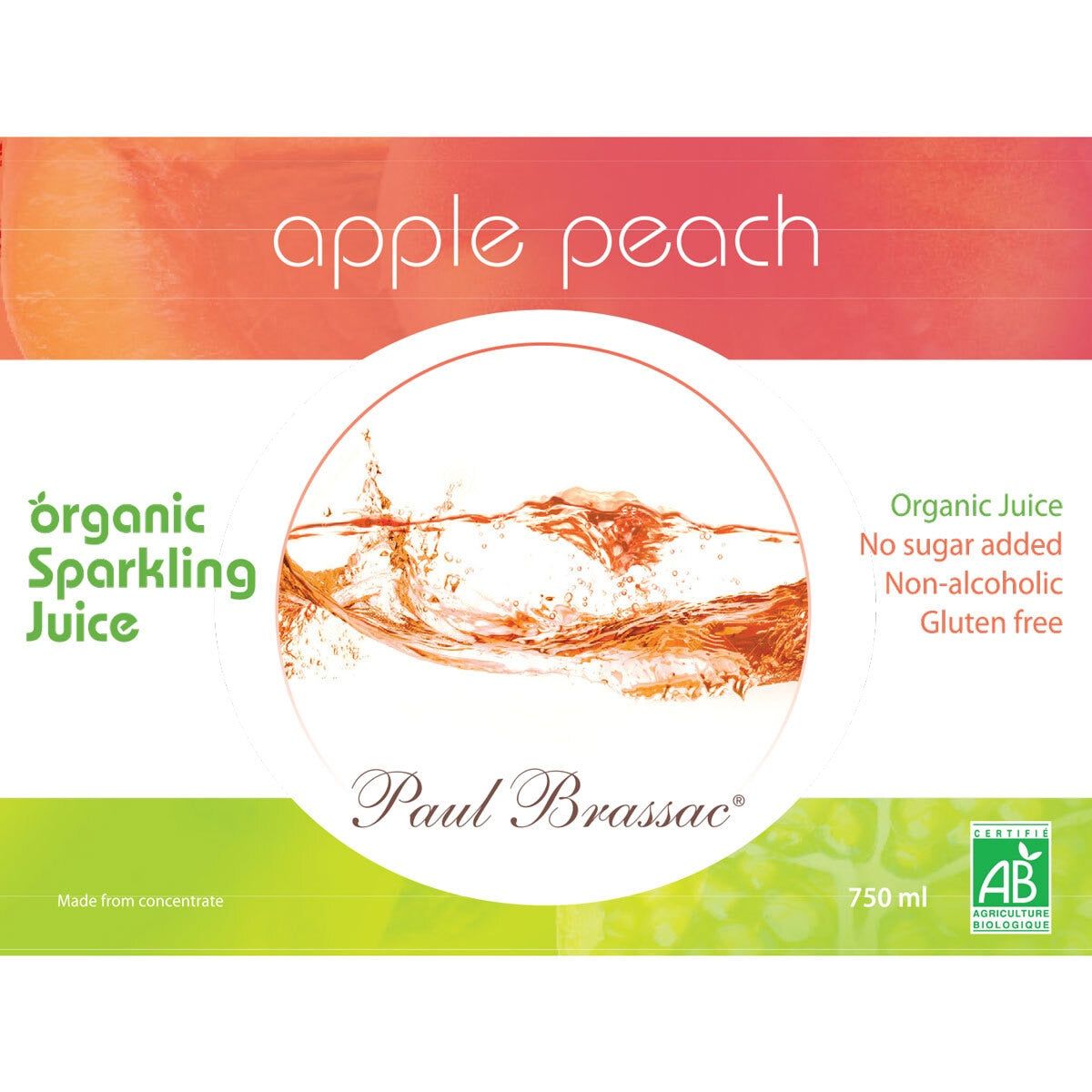 Paul Brassac Organic Sparkling Fruit Juice, 3 x 750ml GOODS Costco UK