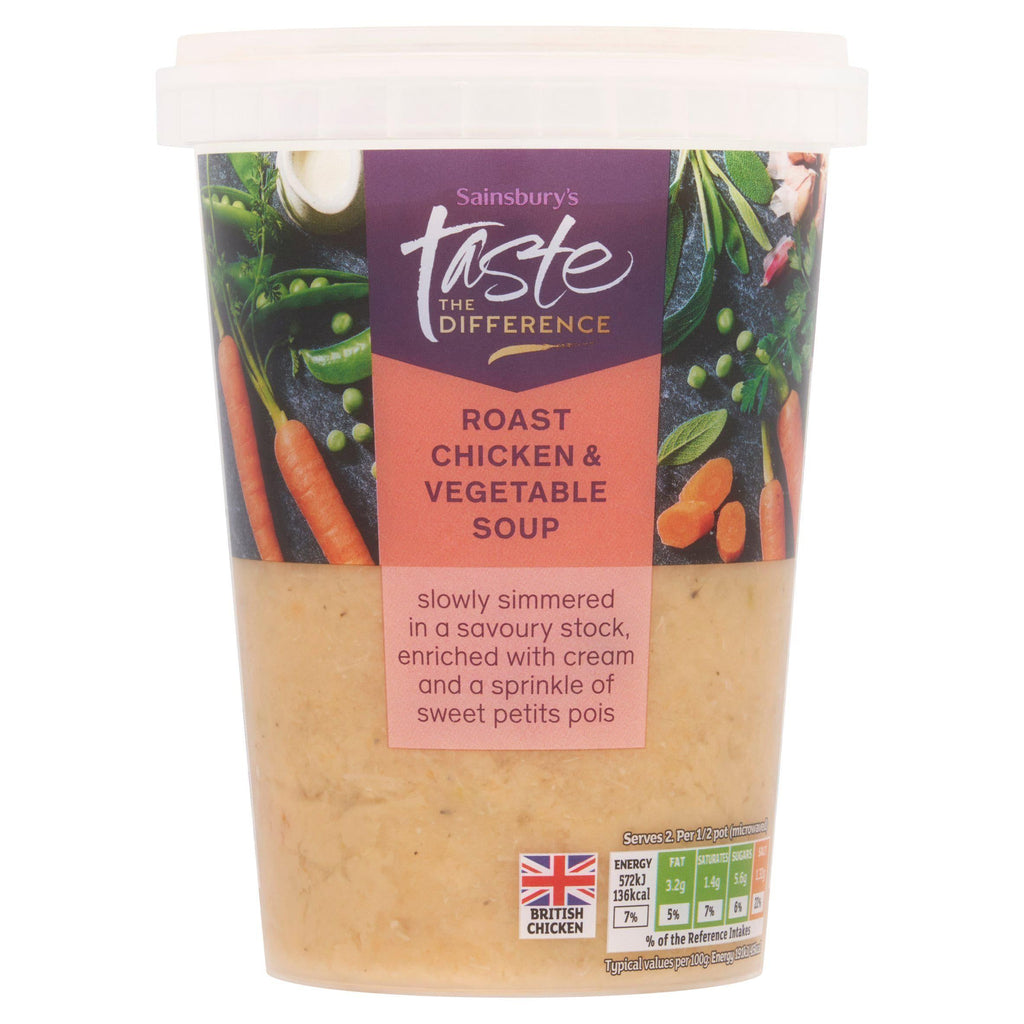 Sainsbury's Roast Chicken & Vegetable Soup, Taste the Difference 600g (Serves 2)