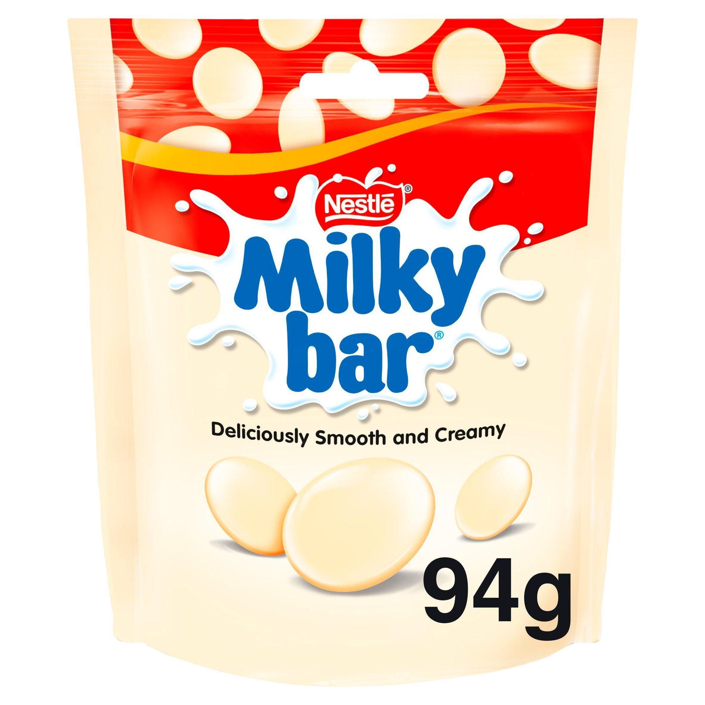 Milkybar White Chocolate Giant Buttons Pouch 94g Baking Essentials Sainsburys   