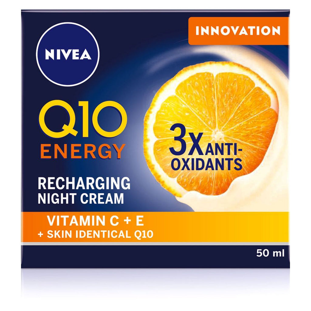 NIVEA Q10 Energy Recharging Face Night Cream with Vitamin C 50ml