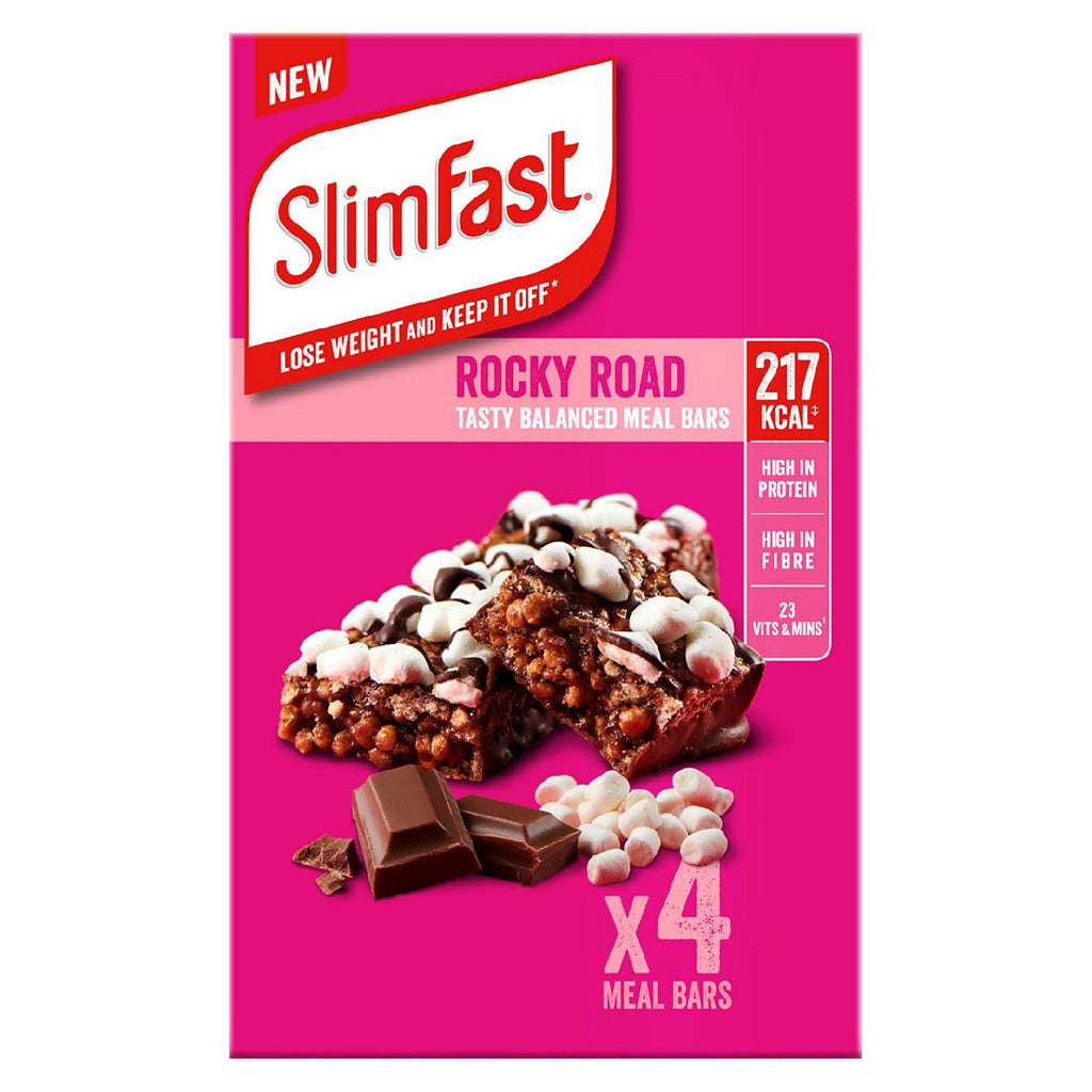 SlimFast Meal Replacement Bar Rocky Road - 4 x 60g