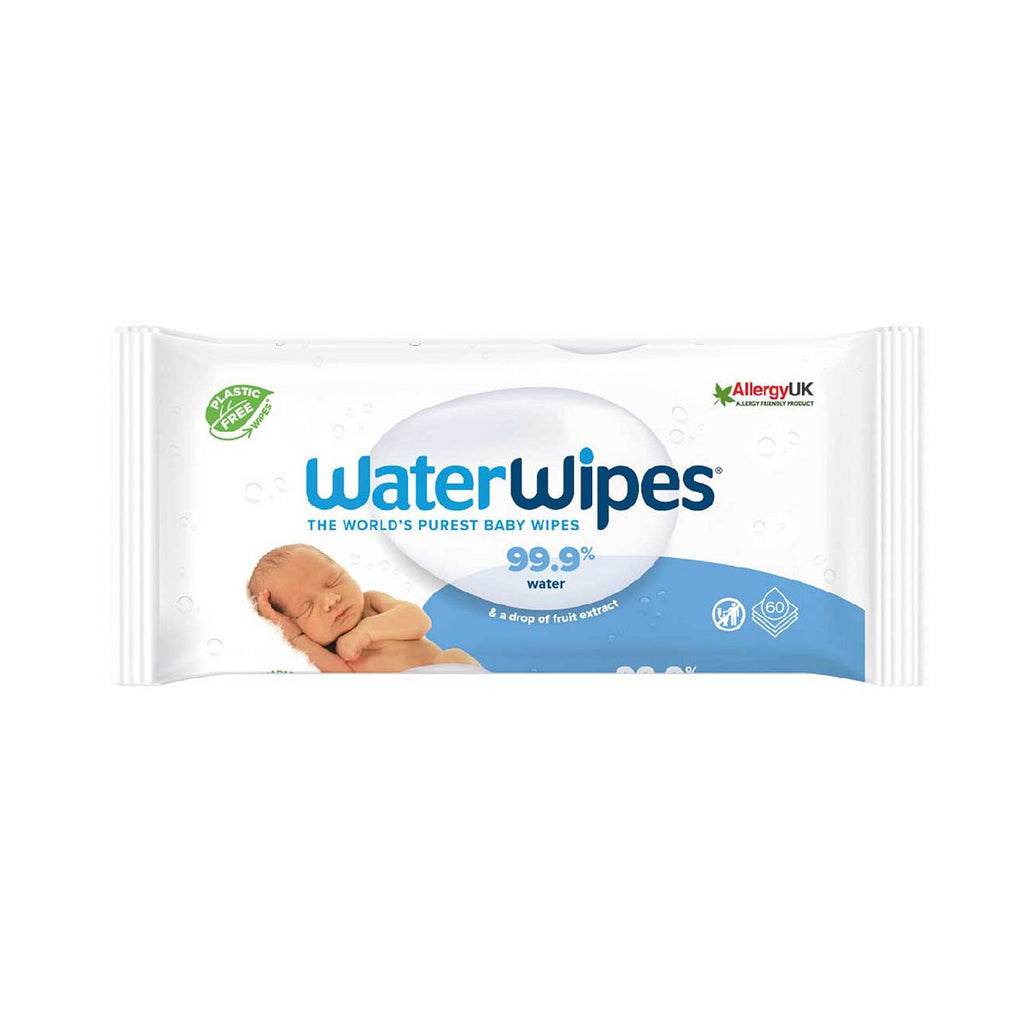 WaterWipes Original Plastic Free Baby Wipes Single Pack (60 wipes)