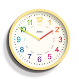 Jones Clocks Kids Analogue Wall Clock - Yellow