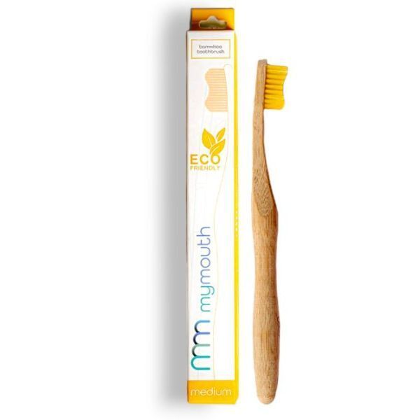 MyMouth Bamboo Toothbrush Medium Bristle Pink GOODS Superdrug Yellow  