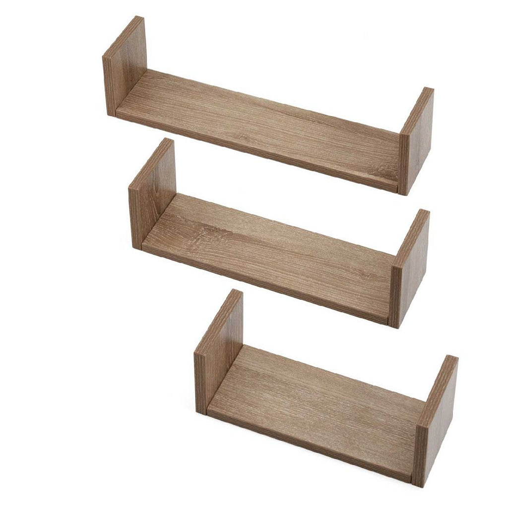 Tutti Bambini Modena Set of Three U-Shaped Wall Shelves - Oak