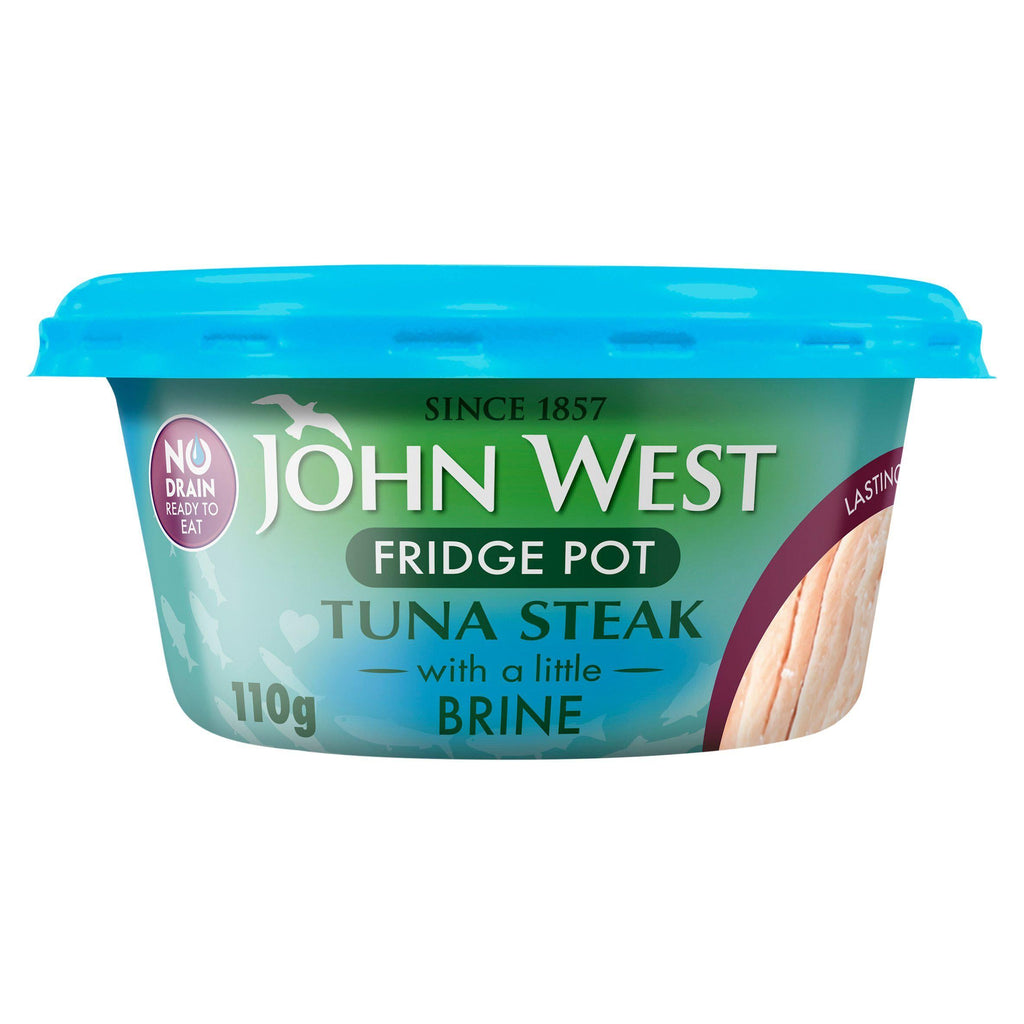 John West No Drain Fridge Pot Tuna Steak with a Little Brine 110g