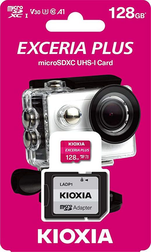 Kioxia 4K MicroSD Card with Adapter 128GB