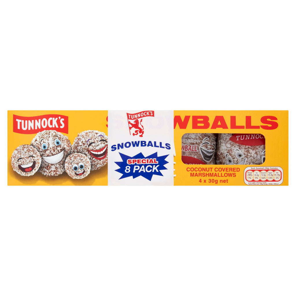 Tunnock's Snowballs Coconut Covered Marshmallows 8x30g