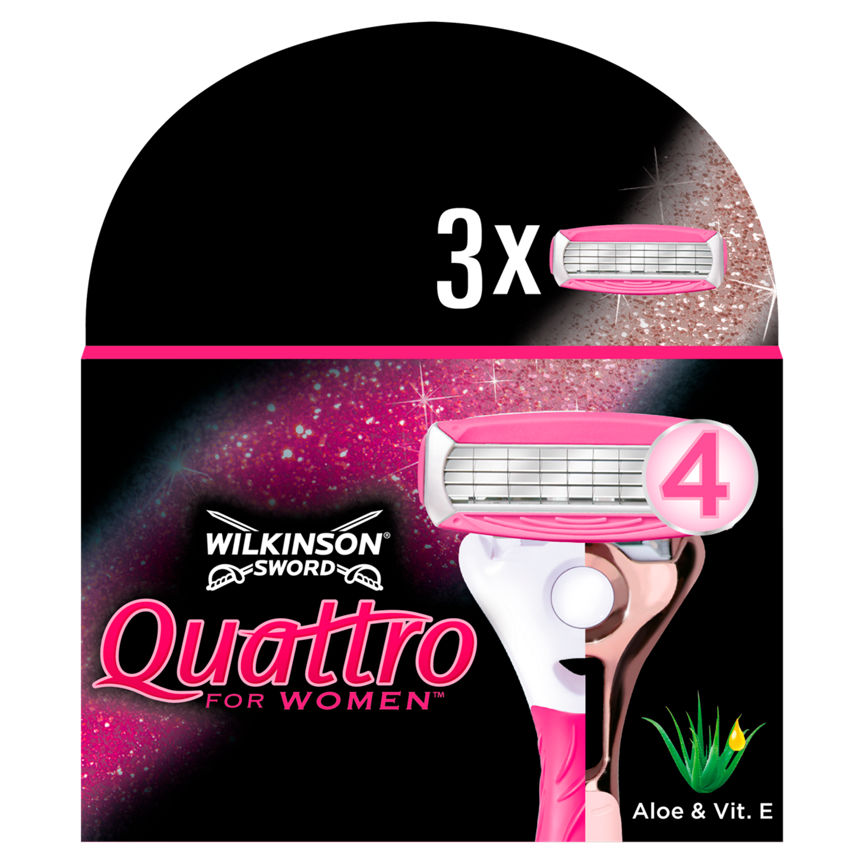 Wilkinson Sword Quattro for Women Razor Blades x 3 Refills