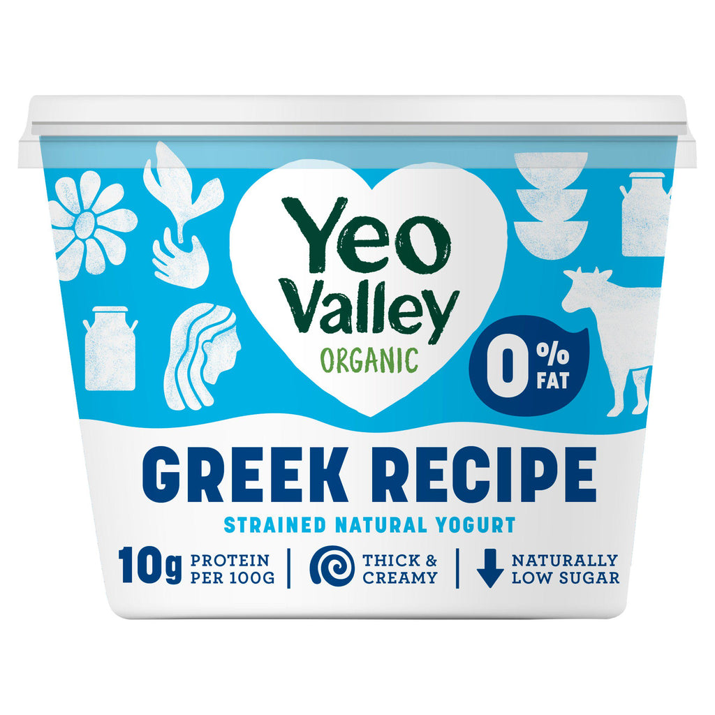 Yeo Valley Greek Recipe 0% Strain Natural Yogurt 450g