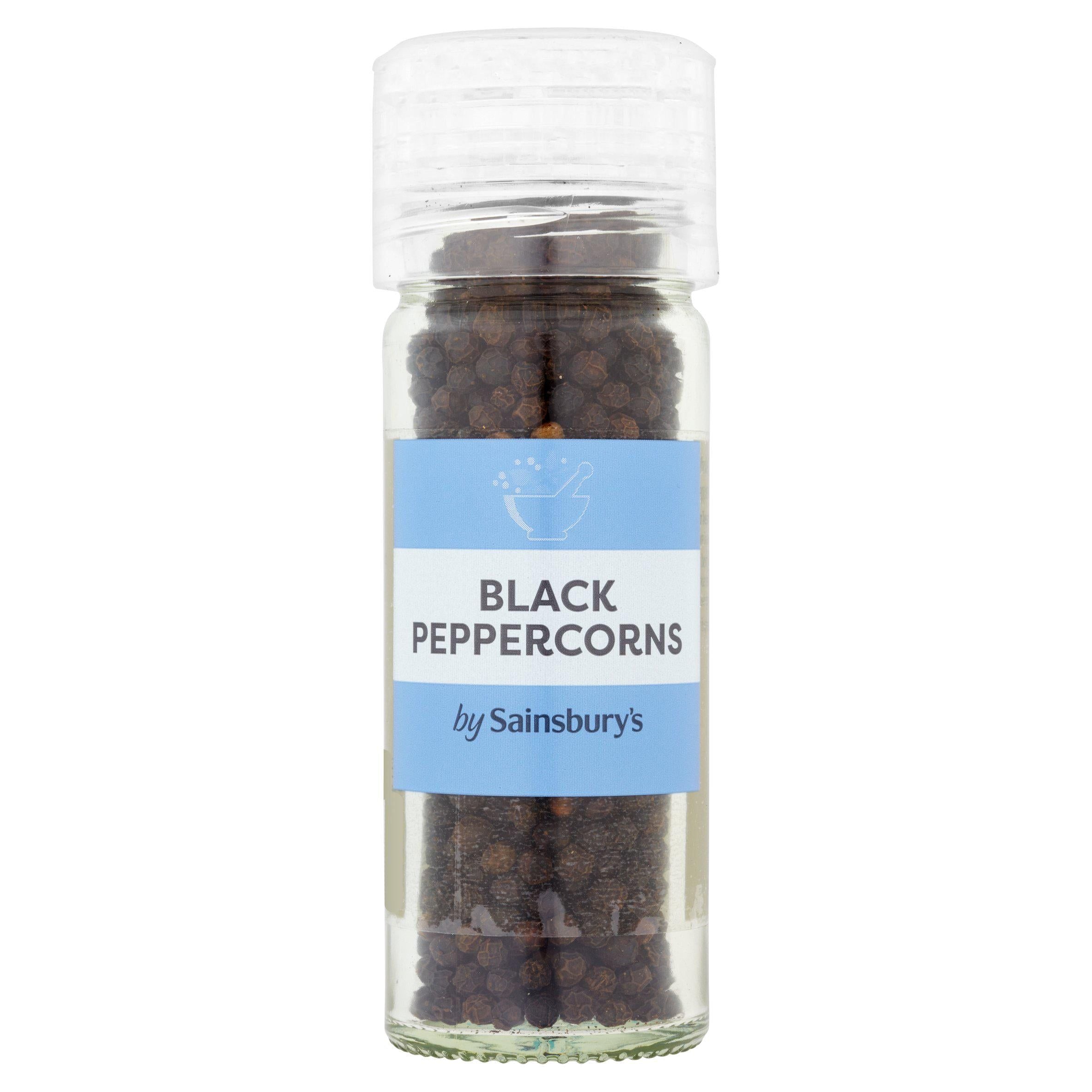 Sainsbury's Black Peppercorn Grinder 50g Herbs spices & seasoning Sainsburys   