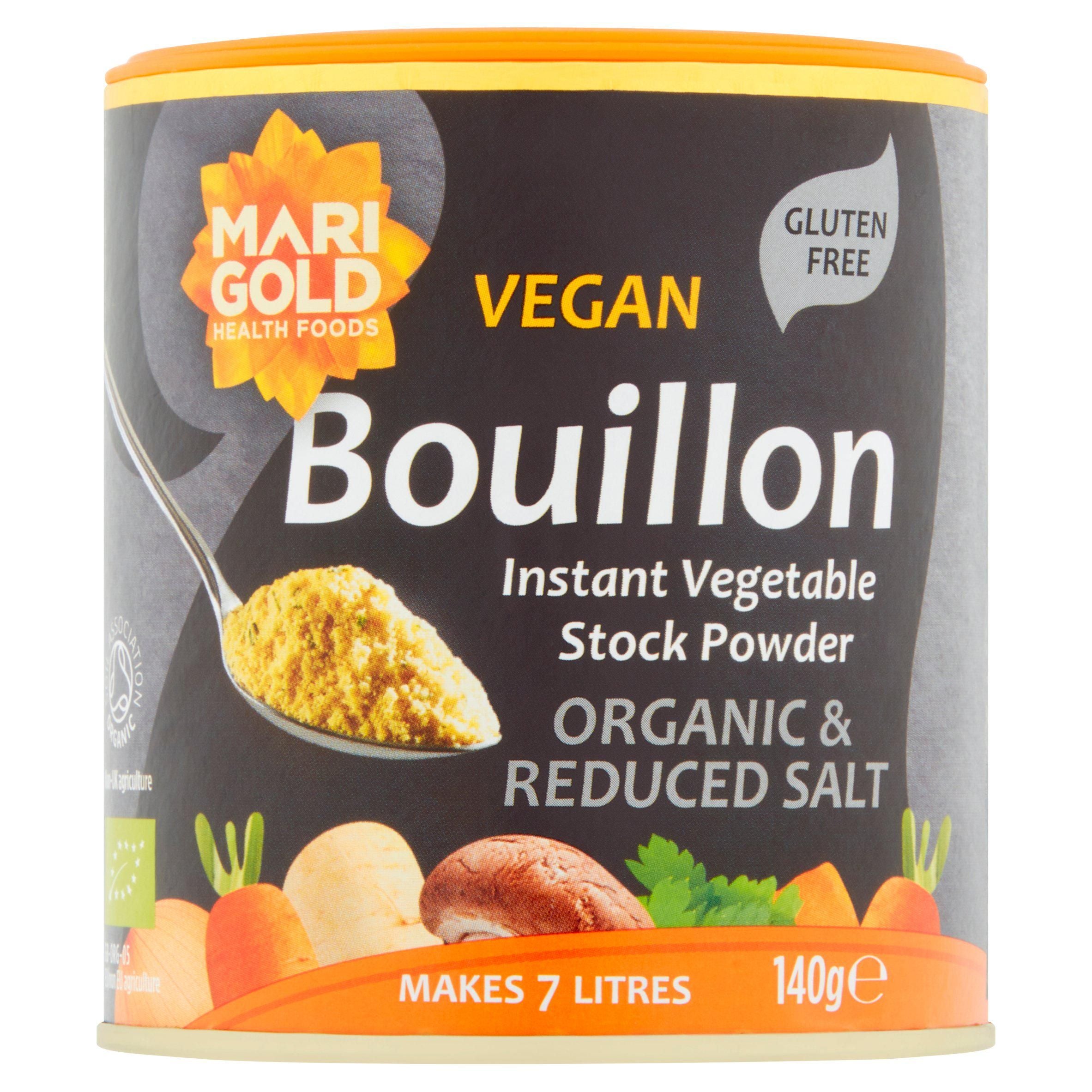 Marigold Reduced Salt Organic Bouillon Powder 140g gluten free Sainsburys   