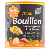 Marigold Reduced Salt Organic Bouillon Powder 140g gluten free Sainsburys   