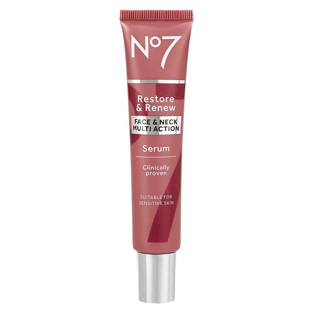 No7 Restore & Renew FACE & NECK MULTI ACTION Serum 30ml