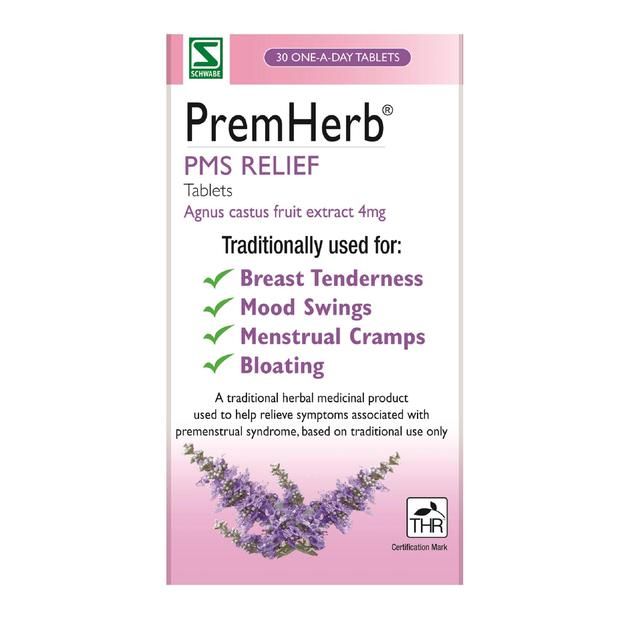 PremHerb PMS Relief Agnus Castus Fruit Extract Tablets 4mg   30 per pack GOODS M&S   