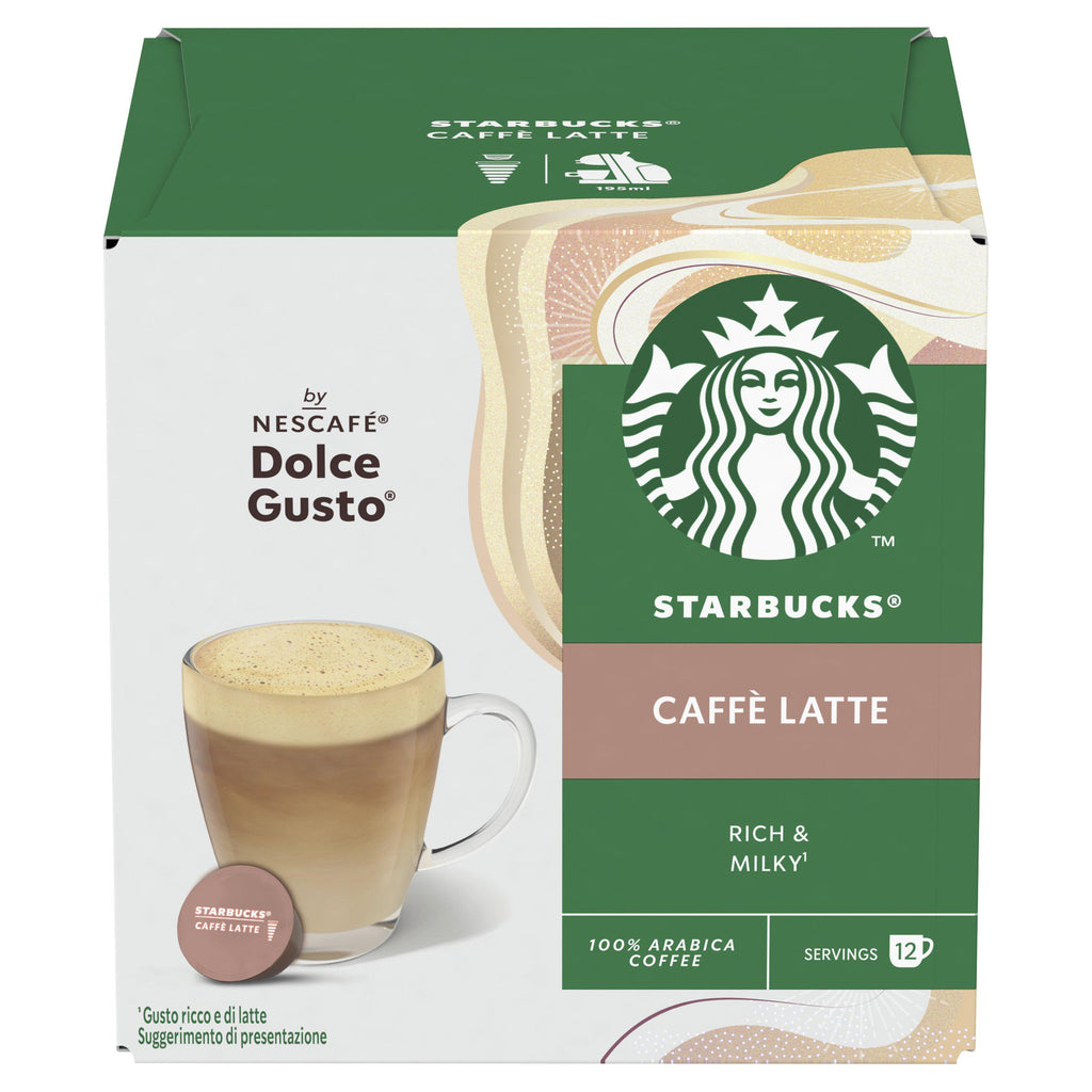 Starbucks Caffe Latte by Nescafe Dolce Gusto Coffee Pods x12