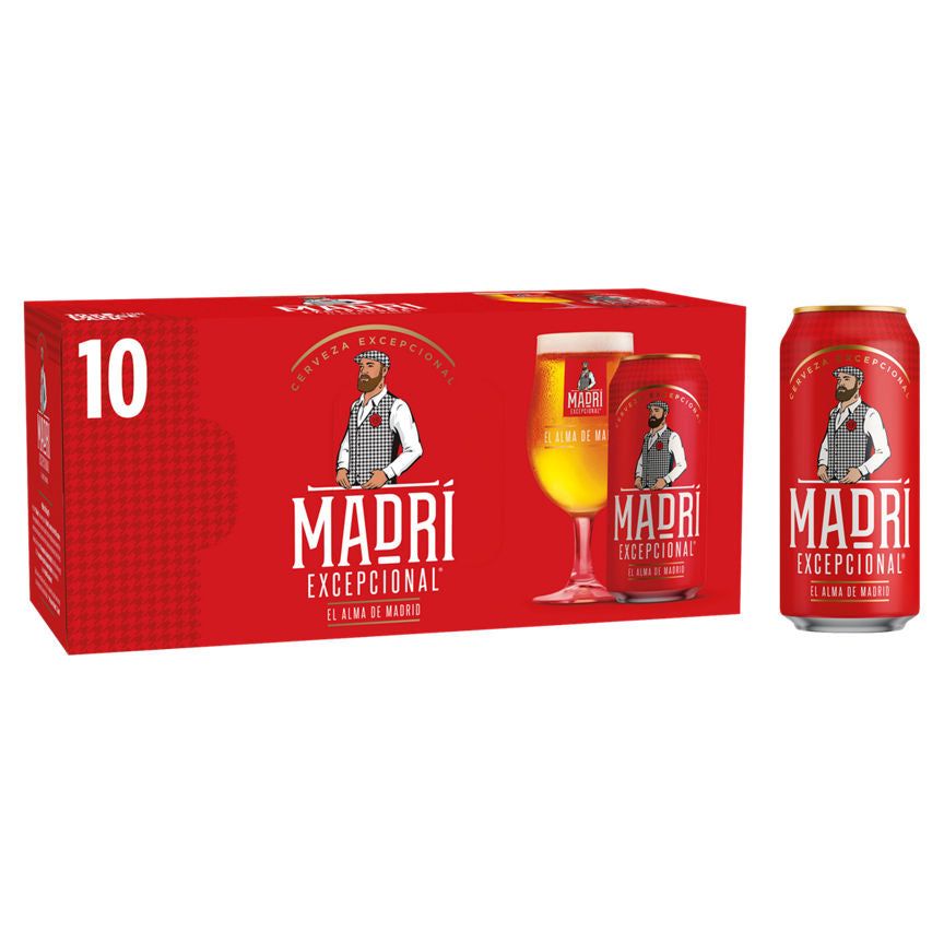 Madri Excepcional Lager Beer Cans GOODS ASDA   